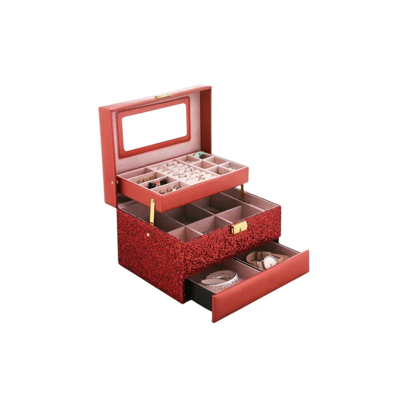 MUYAXUAN Flannelette Storage Jewelry Box For Accessories-2