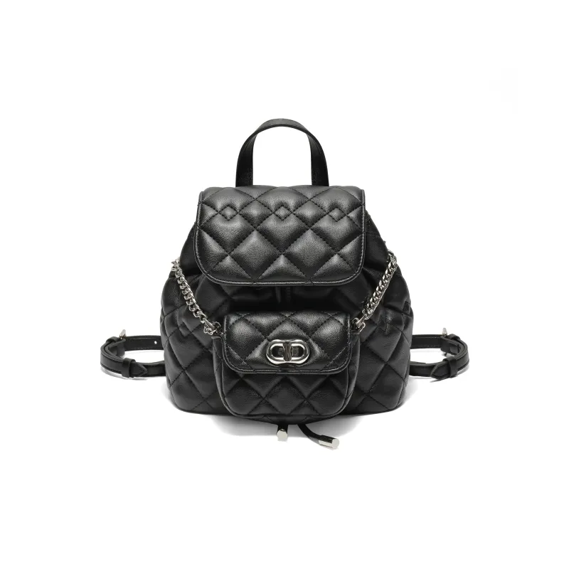 BELLE Artificial Leather Backpack Trumpets Women's Black/Brown-0