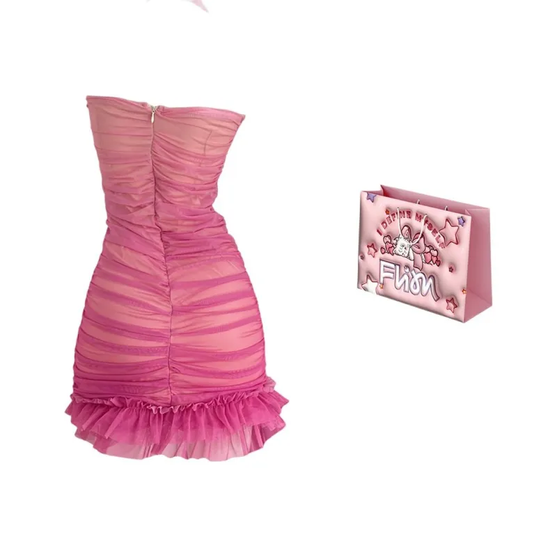 FLIM Sleeveless Dresses Women's Pink Bear Box-1
