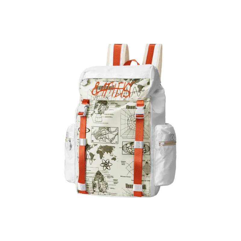 8atheist Polyester Backpack Unisex Ecru-1