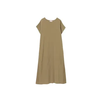 Beams Short Sleeved Dress Women's Olive Green