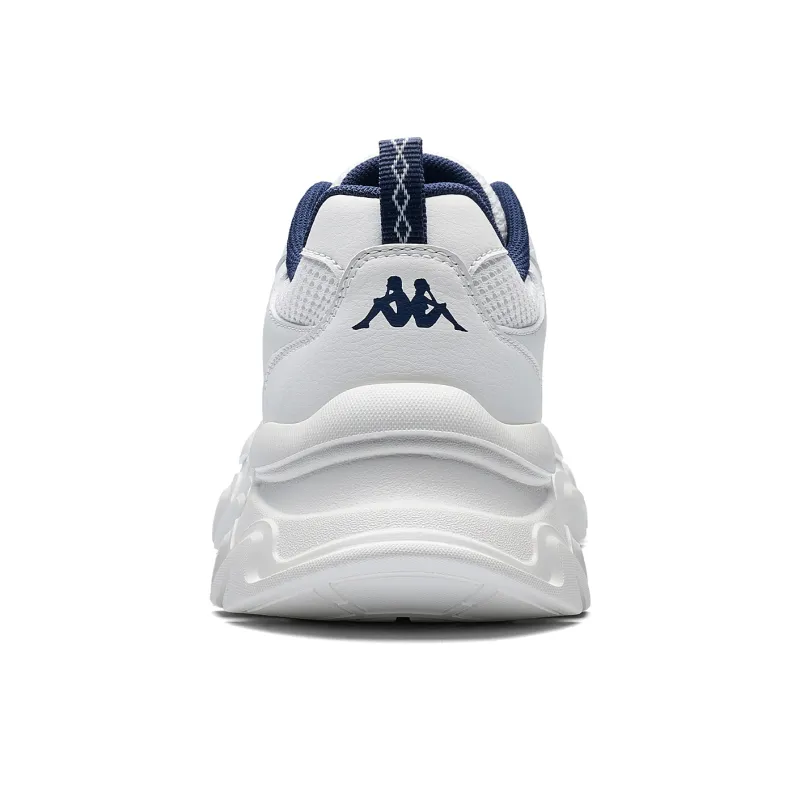 Kappa Back to Back Height Increasing Support Low Top Chunky Sneakers Unisex White Dark Blue-4