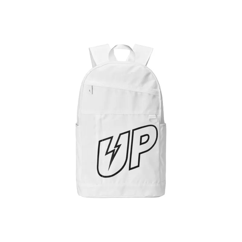 TURN UP Polyester Backpack Unisex White-0