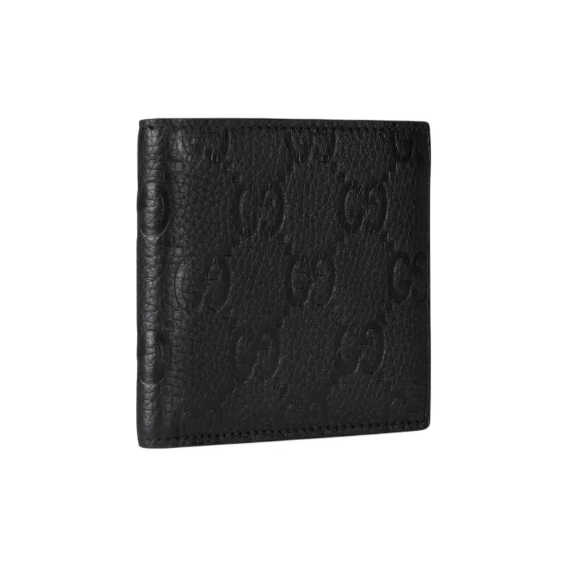 GUCCI Leather Wallet Men's Black-1