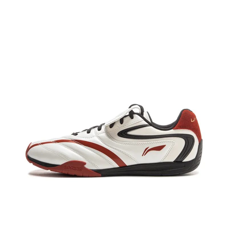 LiNing Film Pulse Slip Resistant, Abrasion Resistant, Lightweight Low Top Casual Shoes Men's Champagne White-0