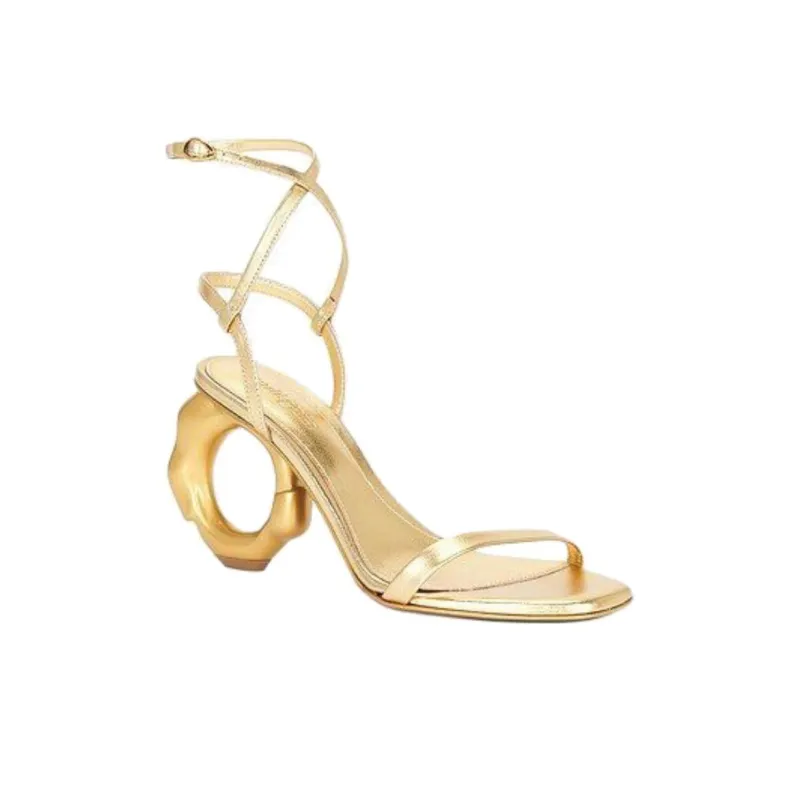 CULT GAIA Circe One Strap Sandals 9cm Women's Gold-2