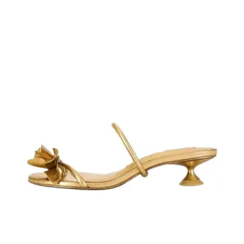CULT GAIA Slip Resistant Slide Slippers 3.2cm Women's Gold