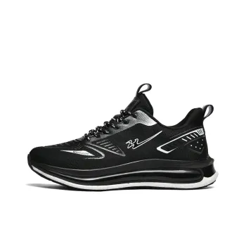 Binary Cushioning, Lightweight, Breathable, Slip Resistant Low Top Running Shoes Unisex Black