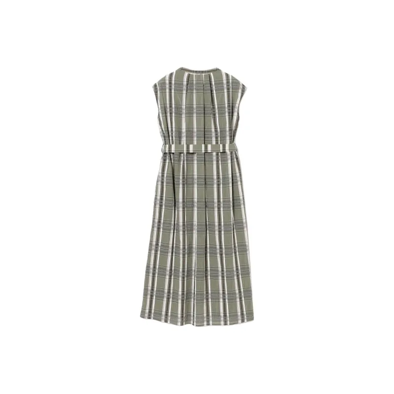 Beams Sleeveless Dress Women's Olive Green-1