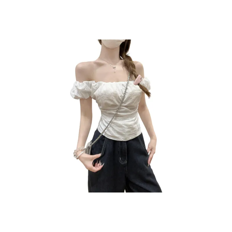 Mu Xiao Xin Puff Sleeve T Shirt Women's-0
