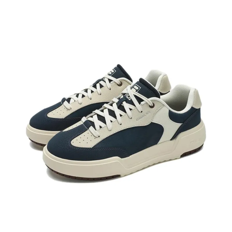 FILA Modern Abrasion Resistant Low Top Skateboard Shoes Men's Dark Navy Blue-2