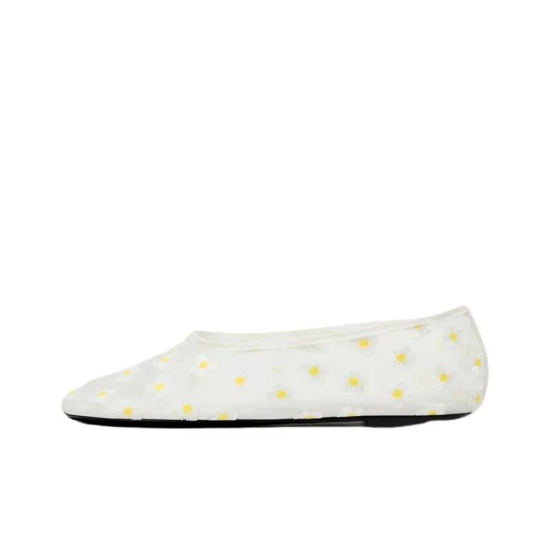 ZARA Casual Single Shoes 1cm Women's White-0