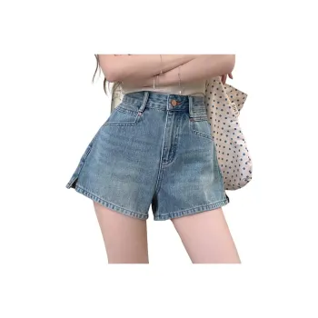 Garbege Denim Shorts Women's Blue Hot Pants