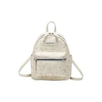 GATOER PU Backpack Women's Ecru/Pink