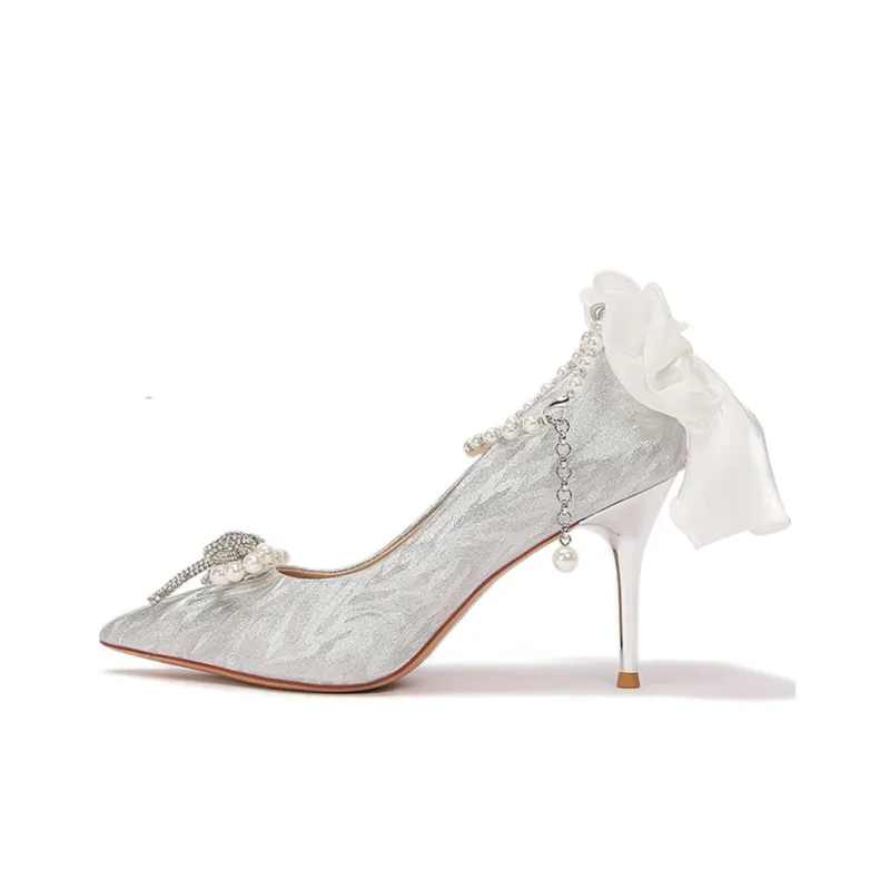 TADSW White Moonlight Collection Dream Of The Beloved Slim Heel High Heels 8.5cm Women's-0