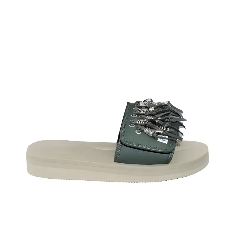 Suicoke x Toga Pulla Quiet Slide Slippers 3.5cm Women's Khaki-1