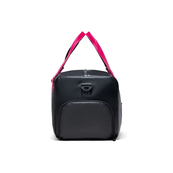 HLA 32L PU Crossbody Bag Travel Bag Gym Bag Unisex Black Plum-3