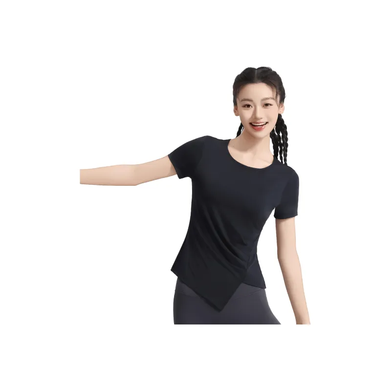 Barbie Yoga T Shirts Women's Black-0