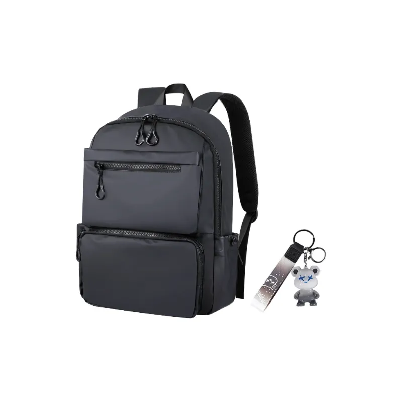 LECAGE Oxford Backpack Unisex Black/Gray-1