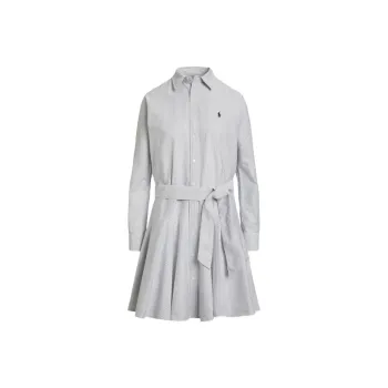 Polo Ralph Lauren SS25 Long Sleeved Dress Women's Gray