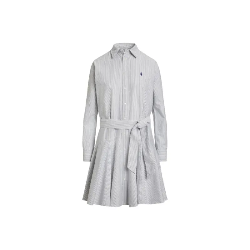 Polo Ralph Lauren SS25 Long Sleeved Dress Women's Gray-0