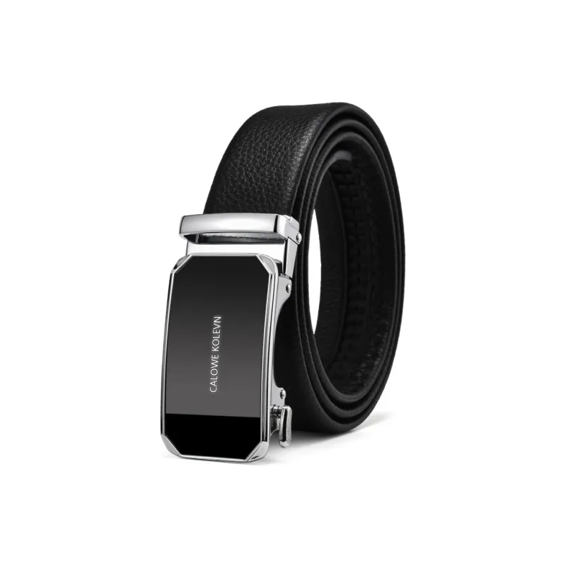 CALOWE KOLEVN Top Grain Cow Leather Premium Gift Box Set Belt Men's 3.5cm-9