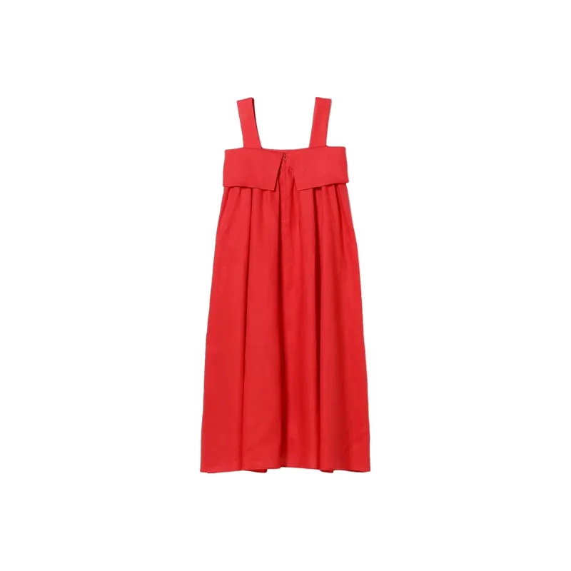 Beams Sleeveless Dress Women's Red-1