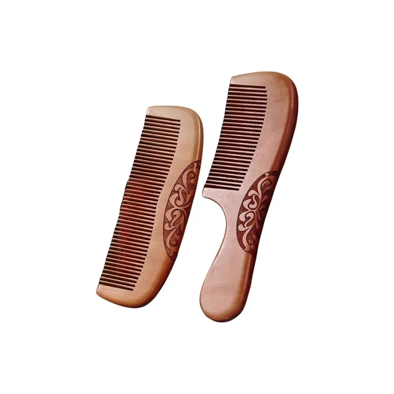 ZHENGXIAOCHU Natural Sandalwood Comb, Home Use Wooden Electrostatic Portable, Long Hair Massage Hairdressing Tool-1