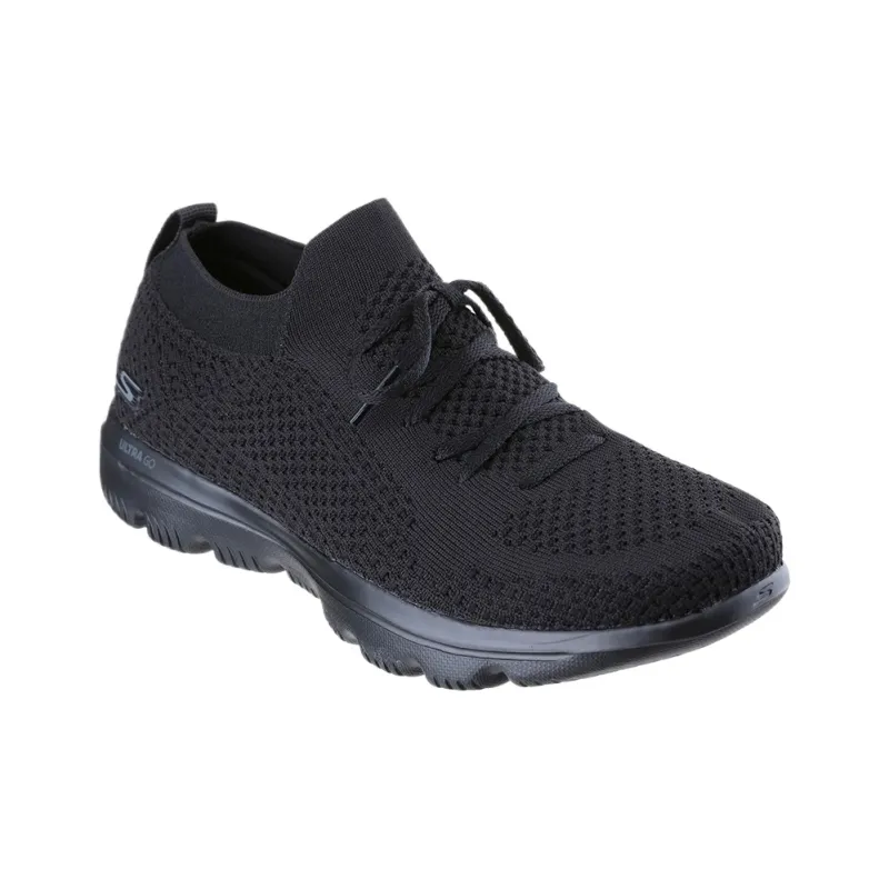 Skechers Go Walk Evolution Ultra Shock Absorbers Low Top Running Shoes Women's Black-3