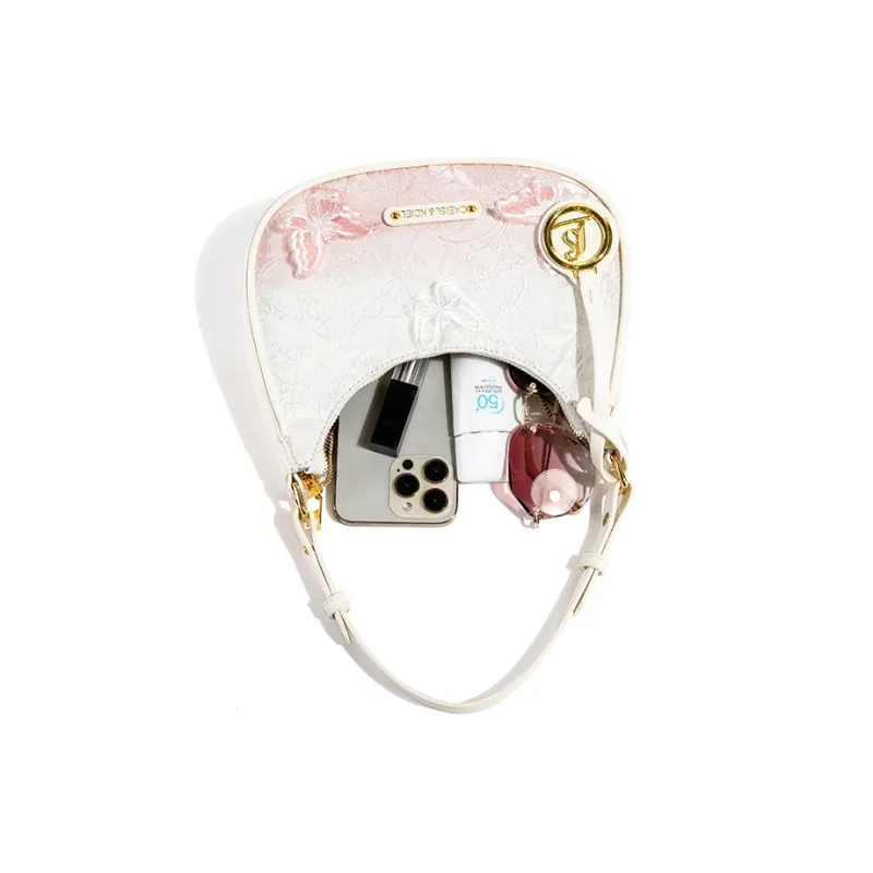 CAEISL&KCIEL PU Crossbody Bag, Shoulder Bag Regular Women's Butterfly Gradient Pink-5