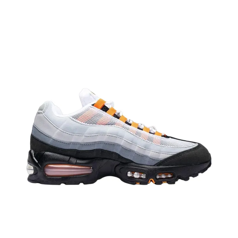 Nike Air Max 95 Anti Slip Wear Resistant Low Top Running Shoes Men's Gray Black Orange-1
