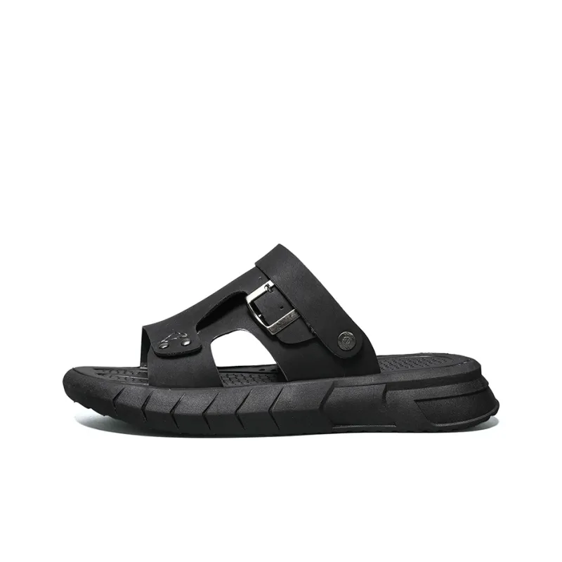 AMICNIEGD Massage Abrasion Resistant Slide Slippers Men's-0