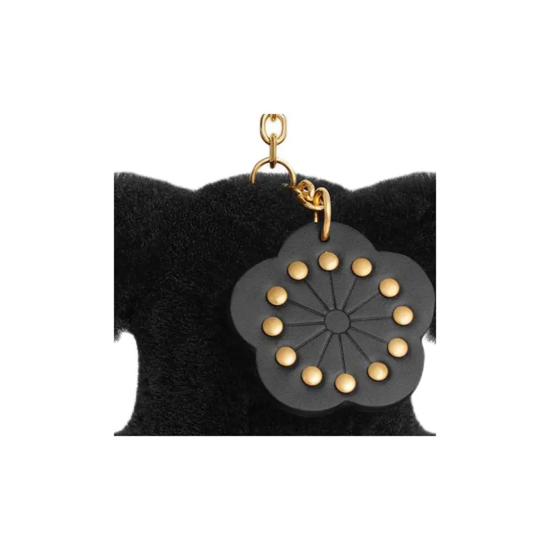 CELINE Triomphe Shearling Bag Charm Bag Merch Women's Black-3