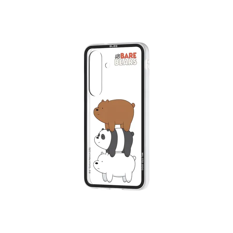 SAMSUNG Plastic Material Naked Bear Stacking Bear Phone Cases Compatibility With Galaxy S25/S25+/S25 Ultra Cartoon-0