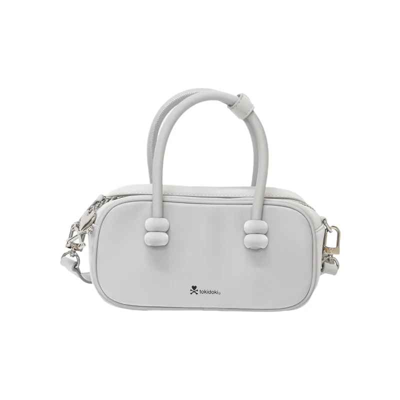 MESUCA ×Tokidok/Tokidok Collaboration Recycled Leather Boston Bag, One Shoulder Handbag Women's Multicolor-2
