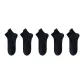 Summer 100% cotton No-Show Socks Combination ② (Black+Black+Black+Black+Black)
