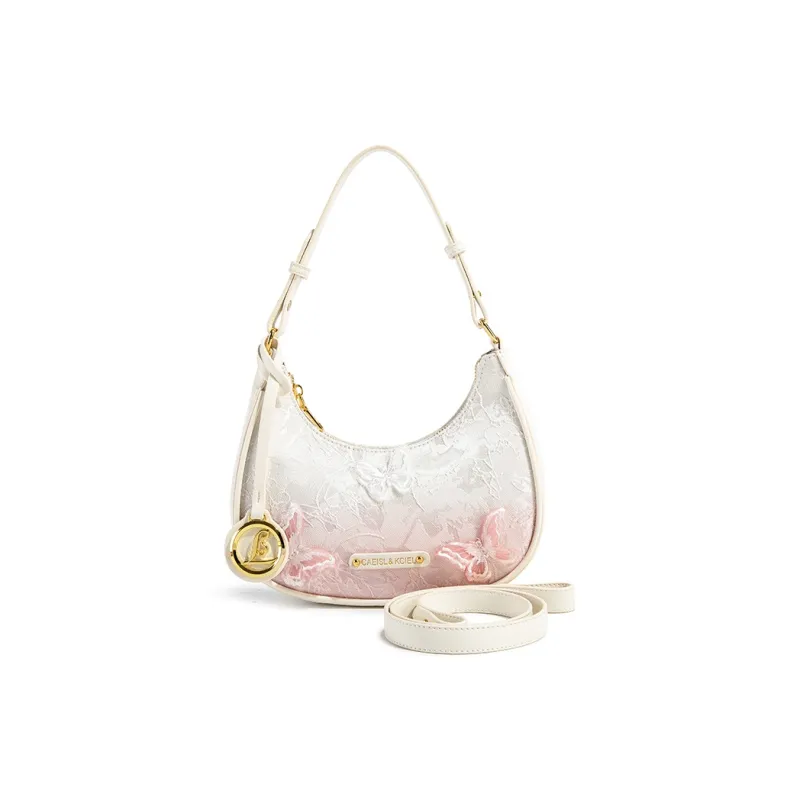 CAEISL&KCIEL PU Crossbody Bag, Shoulder Bag Regular Women's Butterfly Gradient Pink-2
