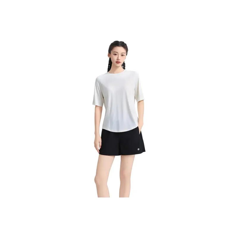 Barbie Yoga T Shirts Women's Beige-0