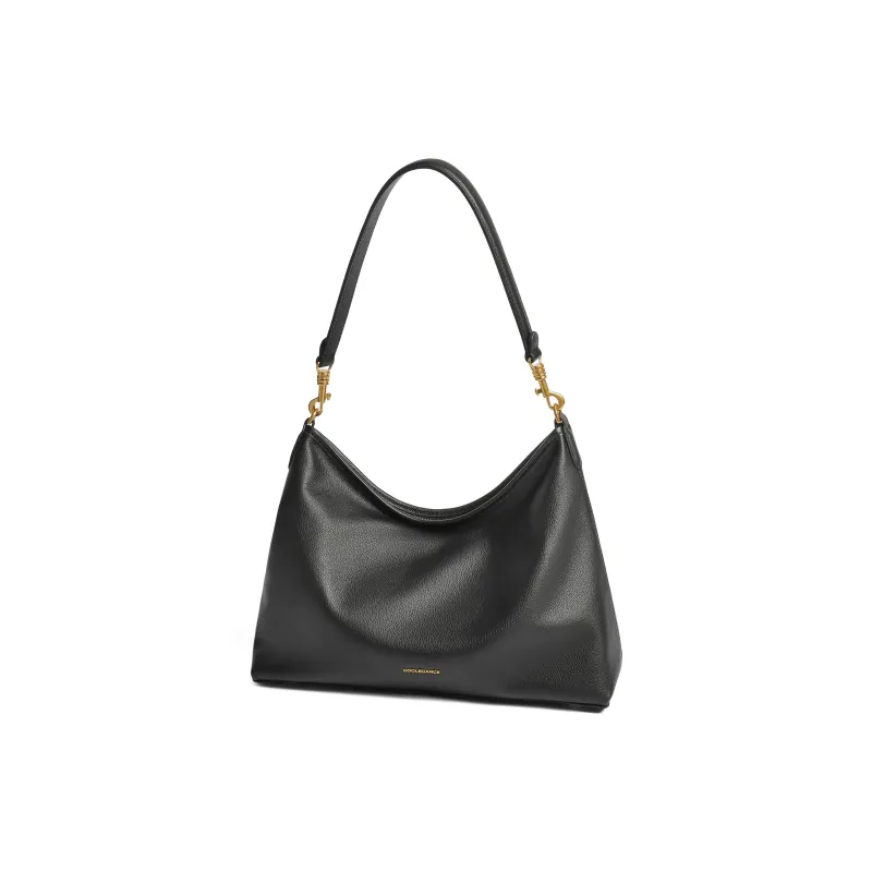 BELLE Cow Leather Tote Crossbody Bag, Shoulder Bag Medium Size Women's Gray/Beige-12