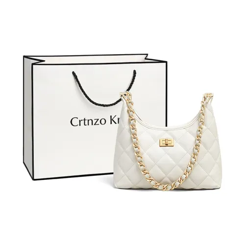 Crtnzo Kroez Cow Leather Shoulder Bag Women's White