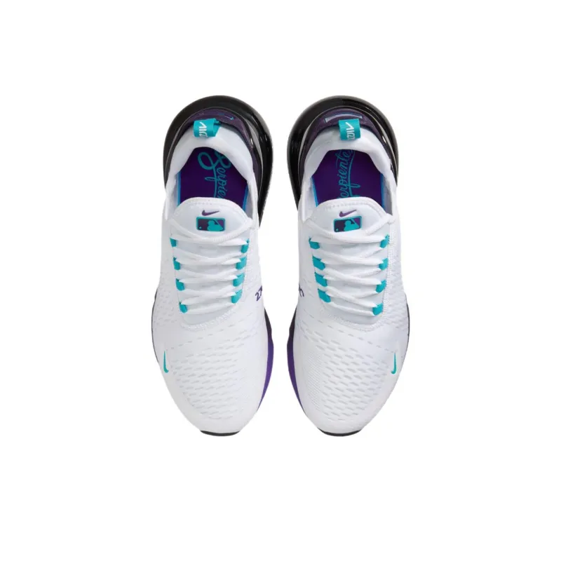 Nike Air Max 270 Anti Slip Wear Resistant Low Top Running Shoes Unisex White Blue-3