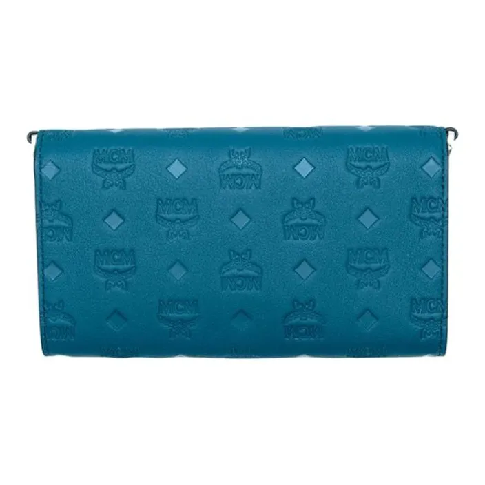MCM Aren Leather Handheld Shoulder Bag Crossbody Bag Wallet Women's Green-1