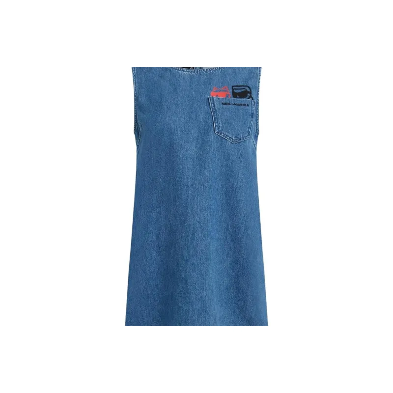 KARL LAGERFELD Sleeveless Dress Women's Light Blue-2