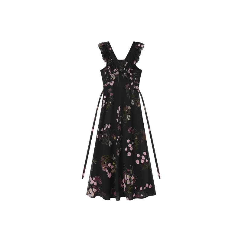 RUXU Sleeveless Dresses Women's Black Dress-1