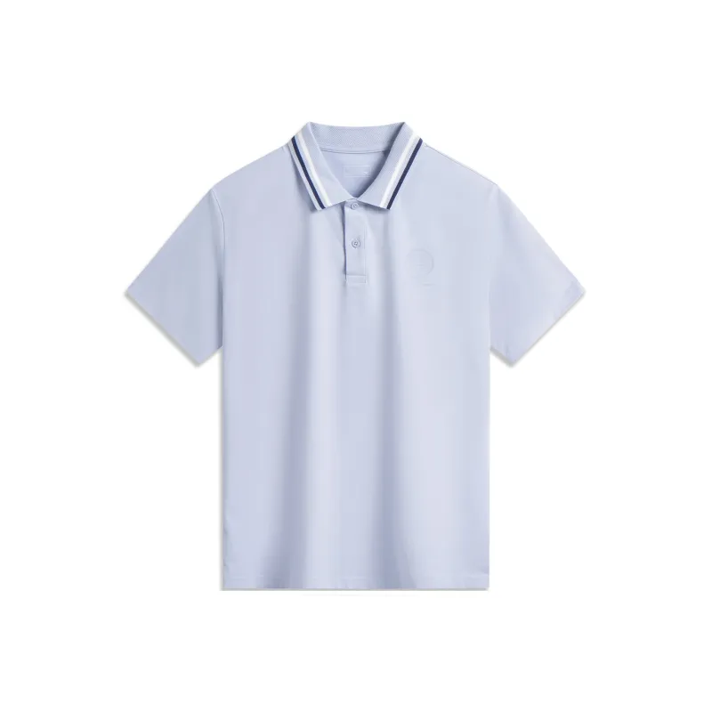 LiNing Sports Trend Series Polo Shirt Men's Frost Blue-0