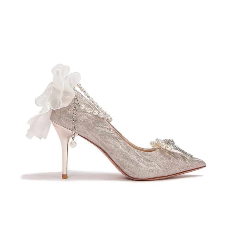TADSW White Moonlight Collection Dream Of The Beloved Slim Heel High Heels 8.5cm Women's-9