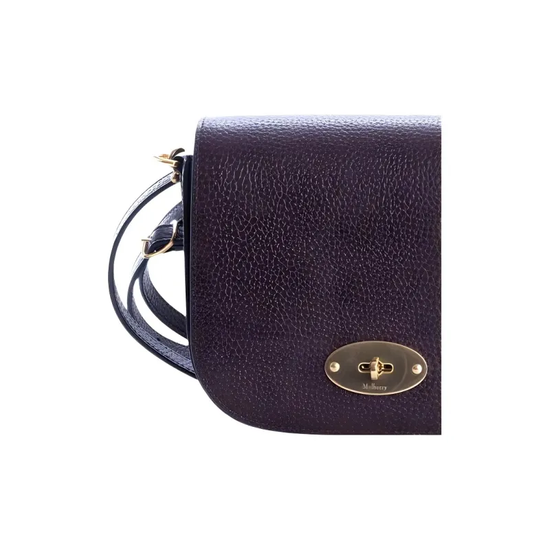 Mulberry Leather Shoulder Bag Women's Purple-2