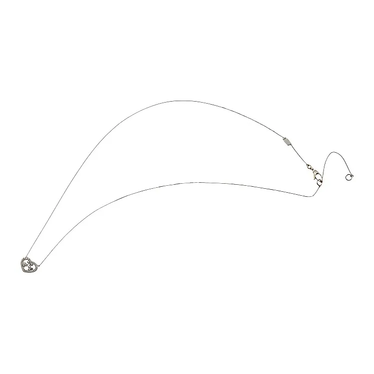 GUCCI White Gold Necklaces Women's Silver-2