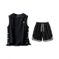 2-Pack (Black Top+Black Shorts)
