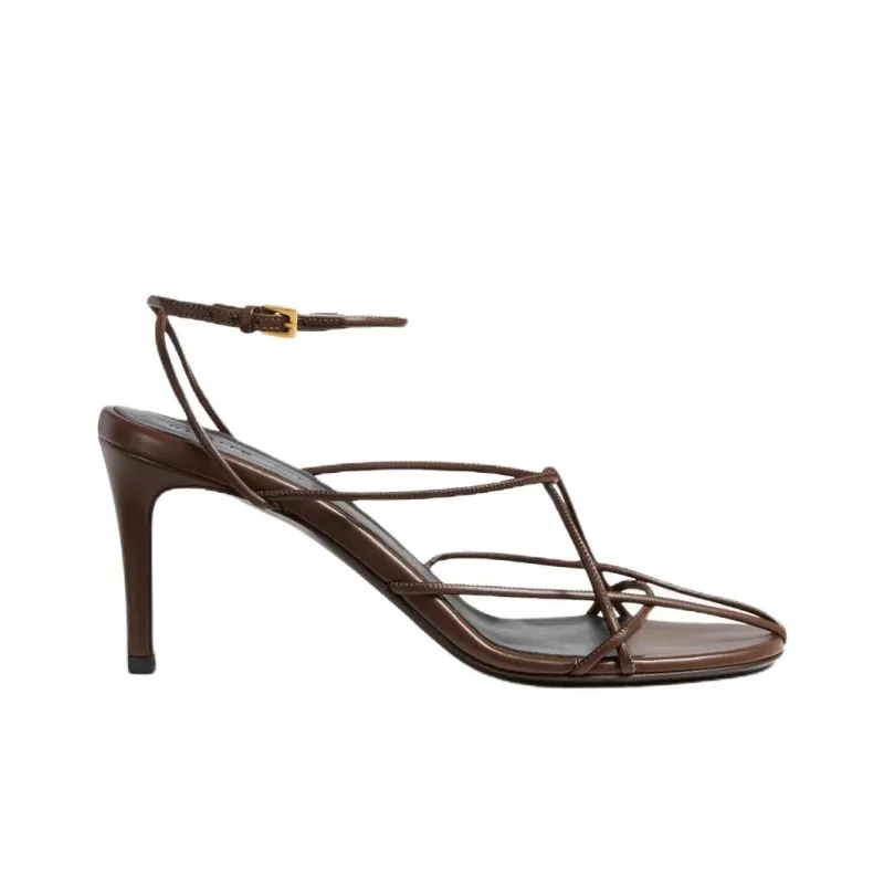 KHAITE Loulou One Strap Sandals 7.5cm Women's Brown-1